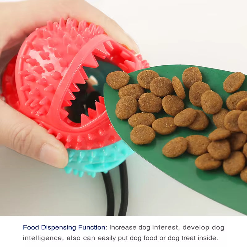 Interactive Suction Cup Dog Toy – Chew, Tug, & Treat All in One!