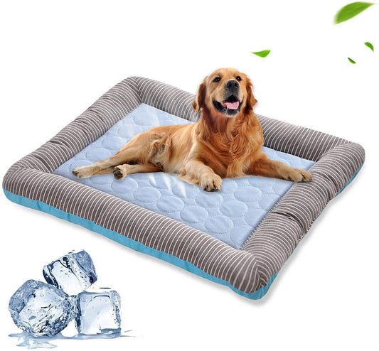 Ultra-Cool Pet Bed – Ice Silk Cooling Mat for Dogs & Cats | Soft, Breathable & Perfect for Summer Comfort!