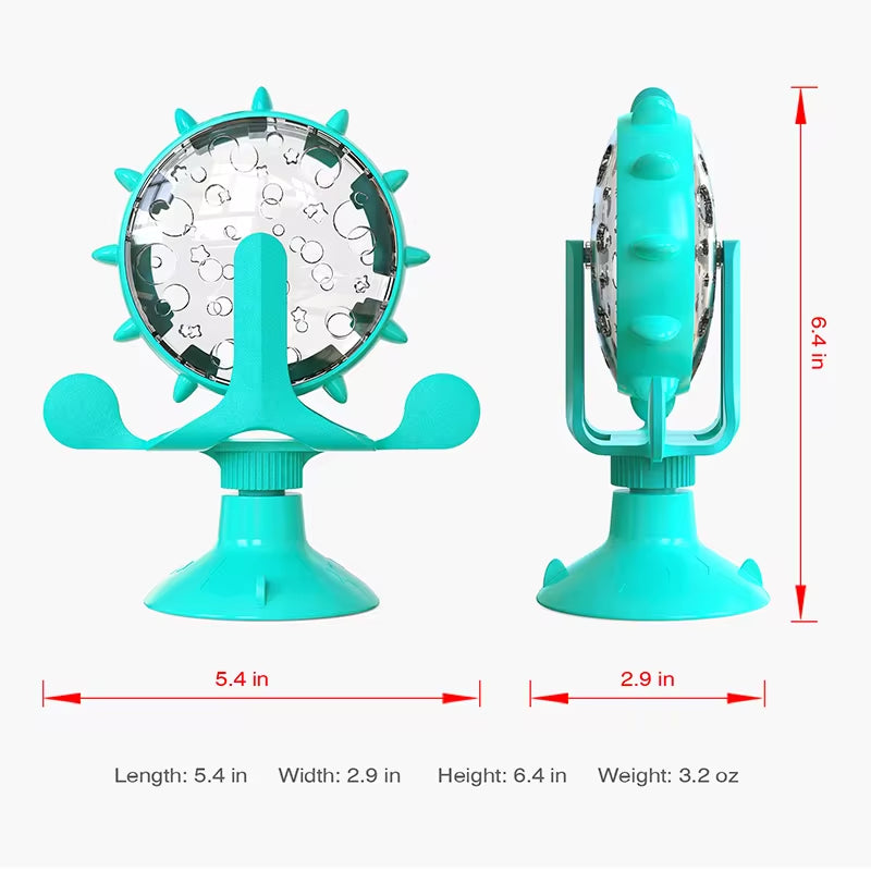 Interactive Ferris Wheel Treat Dispenser – A Fun & Engaging Slow Feeder for Cats & Small Dogs!